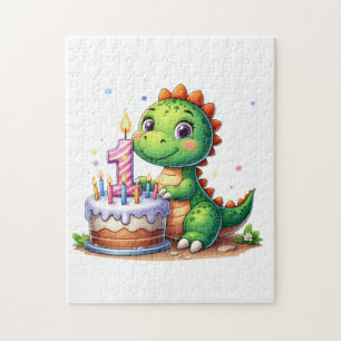 Dino 1st Birthday Jigsaw Puzzle