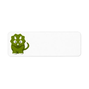 dino-306331 BABY GREEN DINOSAUR CARTOON dino dino Return Address Label