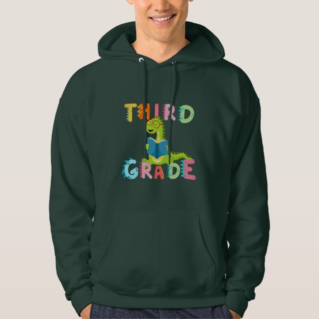 Dino 3rd GRADE Squad teacher student shcool Hoodie (Front)