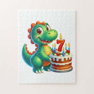 Dino 7th Birthday Jigsaw Puzzle
