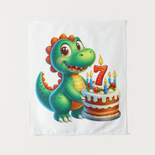 Dino 7th Birthday Tapestry