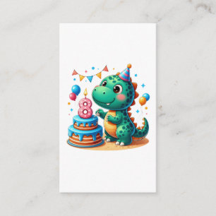 Dino 8th Birthday Enclosure Card
