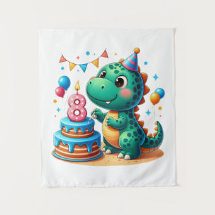 Dino 8th Birthday Tapestry