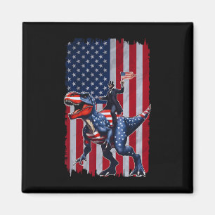 Dino Abraham Lincoln 4th Of July Shirt Boys Americ Magnet