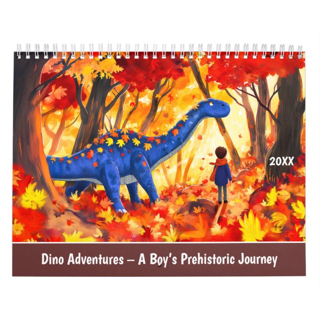 Dino Adventures – A Boy’s Prehistoric Journey Calendar (Cover)