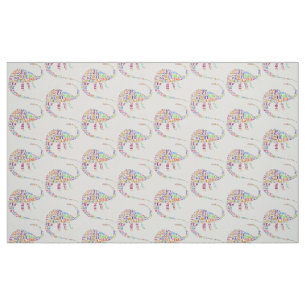 Dino alphabet fabric