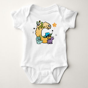 Dino Alphabet for Babies with Name Starting with C Baby Bodysuit