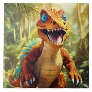 Dino-astic Birthday Ceramic Tile