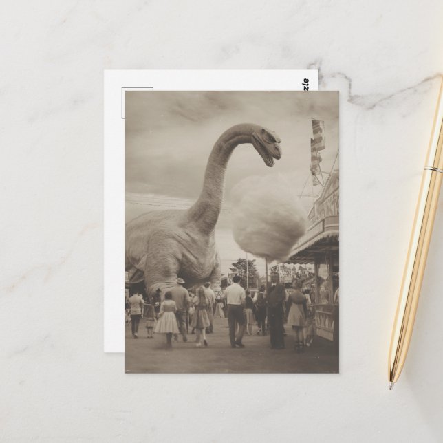 Dino at the Fair Postcard (Front/Back In Situ)