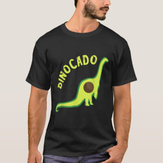 Dino Avocado Brachiosaurus Funny Avocado Fruit Din T-Shirt