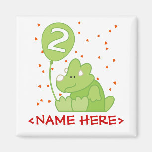 Dino Baby 2nd Birthday Magnet