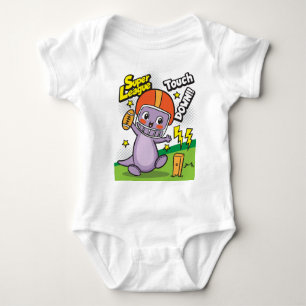 Dino baseball  baby bodysuit