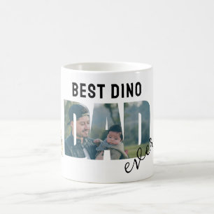 Dino Best Dad Ever Personalised Photo Coffee Mug
