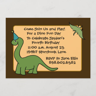 DINO Birthday Party Invitations