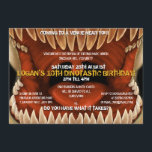 Dino Bite - Monstrous Dinosaur Party Invitations<br><div class="desc">These monstrous dinosaur teeth invitations can really take a bite out of you. Ideal for dinosaur adventure parties or even scary Halloween birthday fright nights! Personalize the event wording yourself to anything you desire,  using the customize button above. All designs are © Novastorm Designs</div>