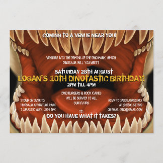 Dino Bite - Monstrous Dinosaur Party Invitations