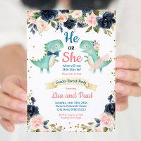 Dino Bowtie or Tutu Dinosaur Gender Reveal