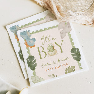 Dino Boy Baby Shower Napkin