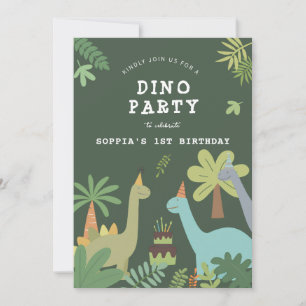 Dino Buddies Birthday Bash Invitation