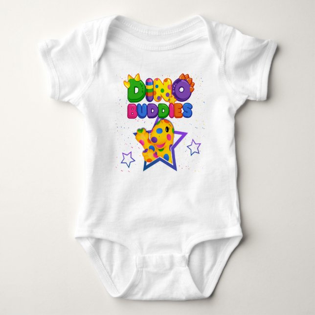 Dino-Buddies™ T-Shirt – Rollo w/Star Scene Baby Bodysuit (Front)