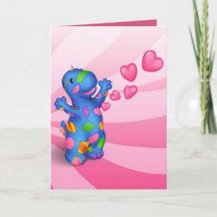 Dino-Buddies™ Valentines Day Card - Patches™ Heart