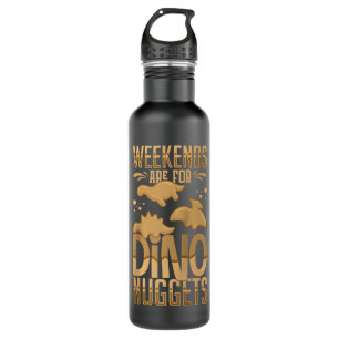 Dino Chicken Nugget Dinosaur Nugs Veggie Funny Rag 710 Ml Water Bottle
