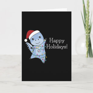Dino Christmas Dinos Winter Animals Card