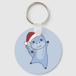 Dino Christmas Dinos Winter Animals Keychain