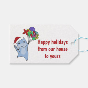 Dino Christmas Dinos Winter Animals Trucker Hat Gift Tags