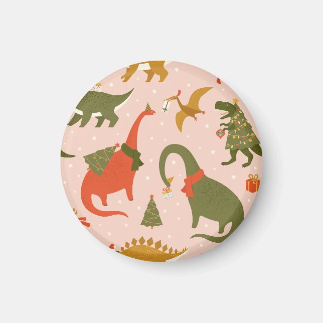 Dino Christmas Party: Tree Rex Magnet (Front)
