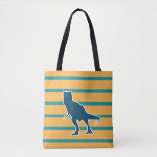 Dino colourful kids bag, jurassic dinosaur T-rex Tote Bag