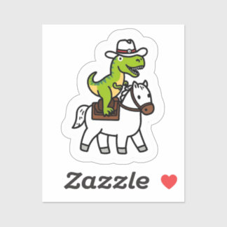 Dino Cowboy Rodeo Sticker