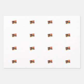 Dino Cowboy  Wrapping Paper Flat Sheet Set of 3