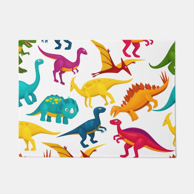 Dino cutte pattern stickers doormat (Front)