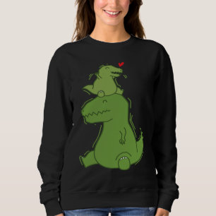 Dino Daddy with small Rex Dinosaur Sweatshirt