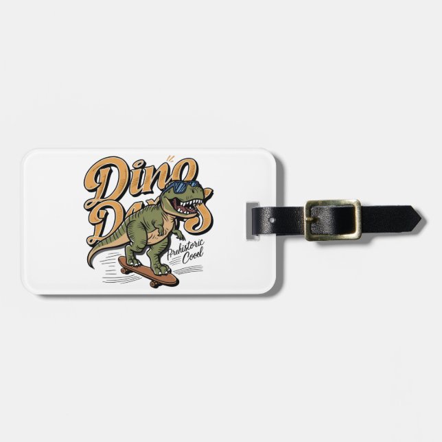 Dino Days Luggage Tag (Front Horizontal)