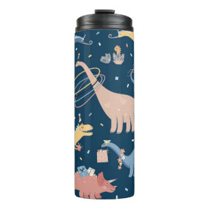 Dino Delight: Birthday Party Fun Thermal Tumbler