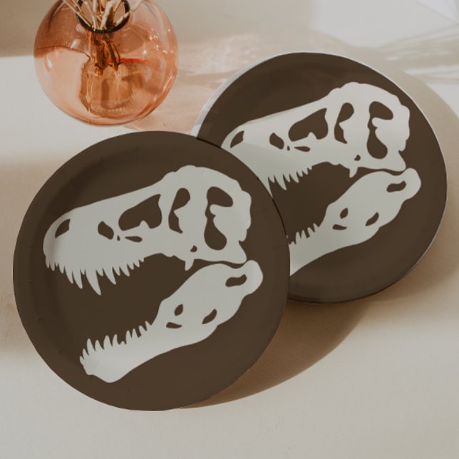 Dino Dig Dinosaur Excavation Birthday Party Paper Plate (Creator Uploaded)