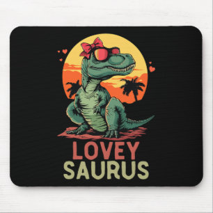 Dino Dinosaur Lovey-saurus T-rex Funny Trex Mouse Pad