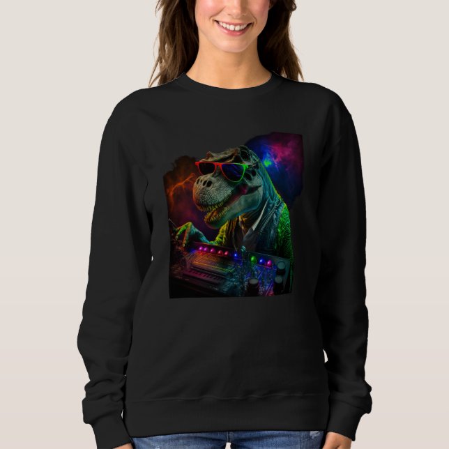 Dino Dinosaur Rex DJ  1 Sweatshirt (Front)
