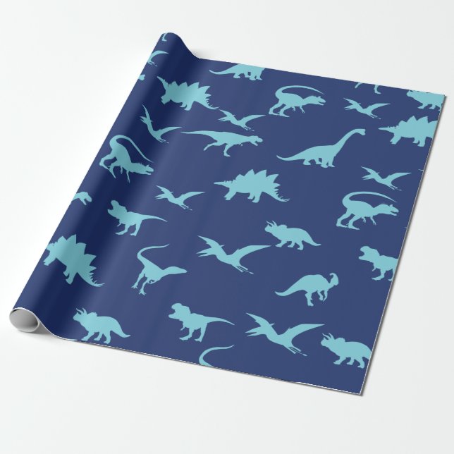 Dino Dinosaurier Wrapping Paper (Unrolled)