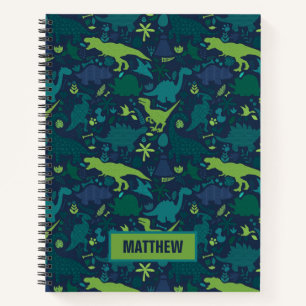 Dino Doodle Silhouettes Kids Dinosaur Notebook