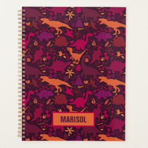 Dino Doodle Silhouettes Kids Dinosaur Planner