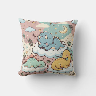 Dino Dreamland Cute Dinosaur Kids Cushion