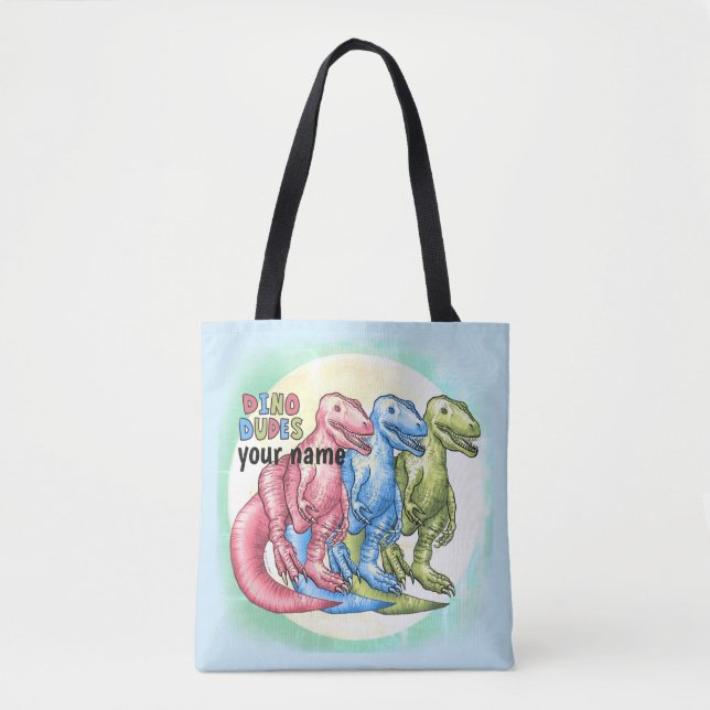 Dino Dudes Dinosaurs Tote Bag (Front)