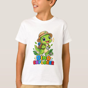 Dino Explorer Kids T-Shirt – Cute Dinosaur Adventu
