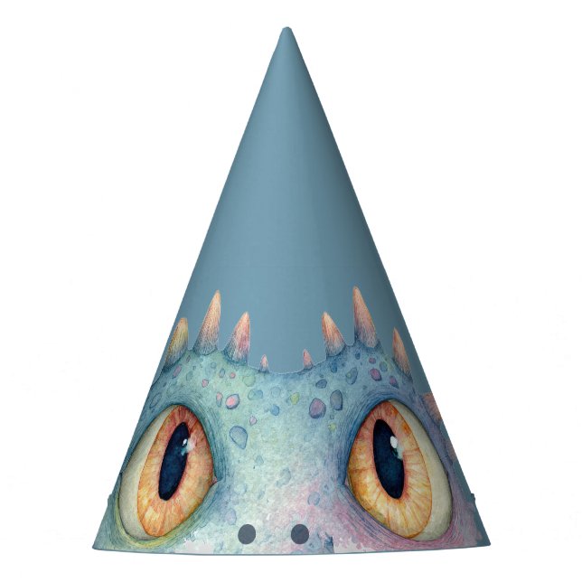 Dino Eyes Dinosaur Dig Fossil Kids' Birthday  Party Hat (Front)
