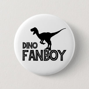 Dino Fanboy - Dinosaur Lover 6 Cm Round Badge
