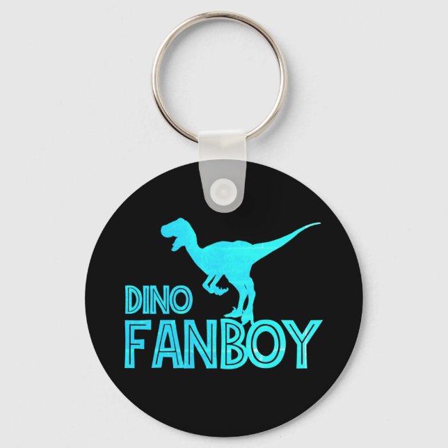 Dino Fanboy - Dinosaur Lover Key Ring (Front)