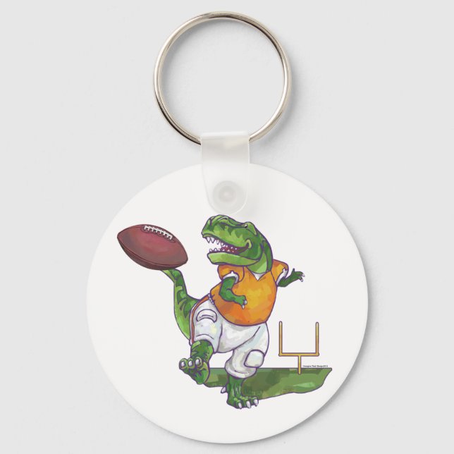 Dino Football Player Key Ring (Front)